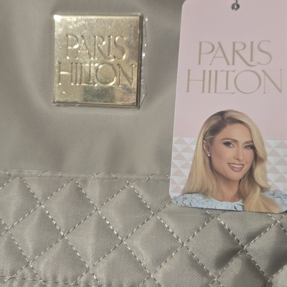 Paris Hilton Quilted Laptop Backpack with Gold Accent - Picture 5 of 12